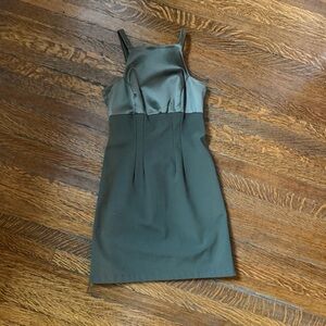 Elegant Green Satin Dress
